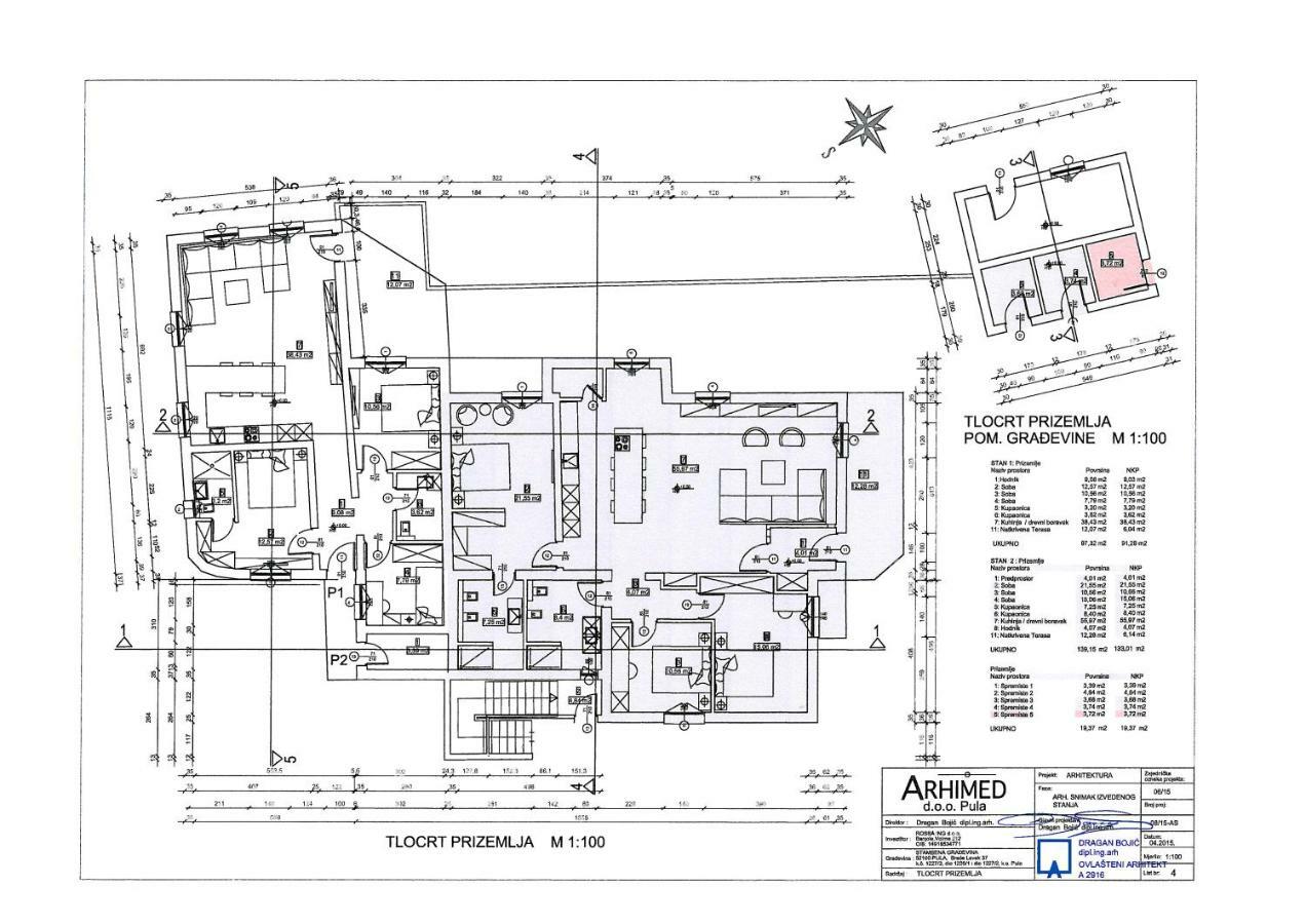Apartman Nebo Pola Esterno foto